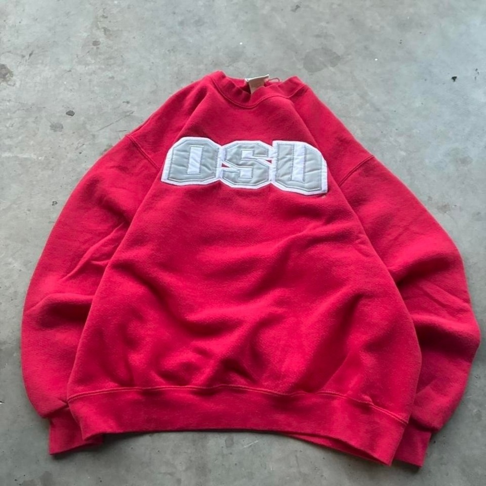 Vintage OSU Beautiful‎ Boxy Red Crewneck Size M